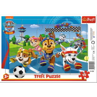 Psi Patrol: Sportowa przygoda ramkowe puzzle 15 elementów – Trefl