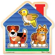 Puzzle drewniane ze zwierzętami domowymi z uchwytem – Melissa & Doug