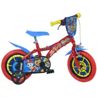 Rower dziecięcy Psi Patrol czerwono-niebieski w rozmiarze 12 cali – rower Dino Bikes