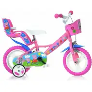 Różowy rowerek dziecięcy Peppa Pig w rozmiarze 12 - rower Dino Bikes