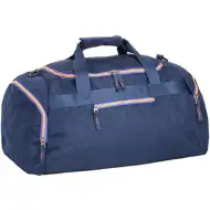 Spirit: Granatowa torba sportowa z neonowozielonym zamkiem 55x31x41cm