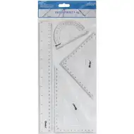 Spirit: zestaw linijek 4 szt. z 30 cm linijką prostą