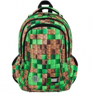 St.Right Pixel Cubes trzykomorowy ergonomiczny plecak szkolny BP26 39x27x17cm