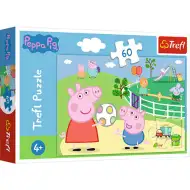 Świnka Peppa: Zabawa z przyjaciółmi puzzle 60 elementów - Trefl