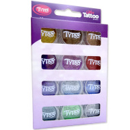 TyToo: Zestaw dodatkowych kolorów pyłków brokatowych 12 x 2,5 ml