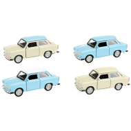 Welly: model metalowy samochodu Trabant 601 w różnych wersjach, 11 cm