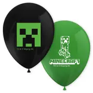 Zestaw 8 lateksowych balonów z motywem Minecraft.