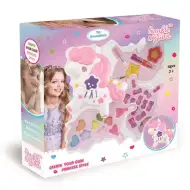 Zestaw do zabawy z dwupoziomową paletą do makijażu w kształcie kucyka Sparkle & Glitter
