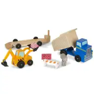 Zestaw pojazdów drewnianych maszyn budowlanych - Melissa & Doug
