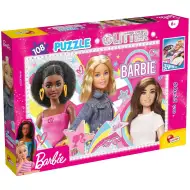 Barbie Najlepsze Przyjaciółki 108-elementowe brokatowe puzzle 50x35 cm - Lisciani