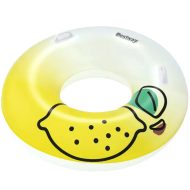 Bestway: koło do pływania w wzór z cytrynami z uchwytem 114 cm