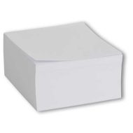 Bloczek biurowy 8,5x8,5x4 cm, 500 kartek, biały, sklejony