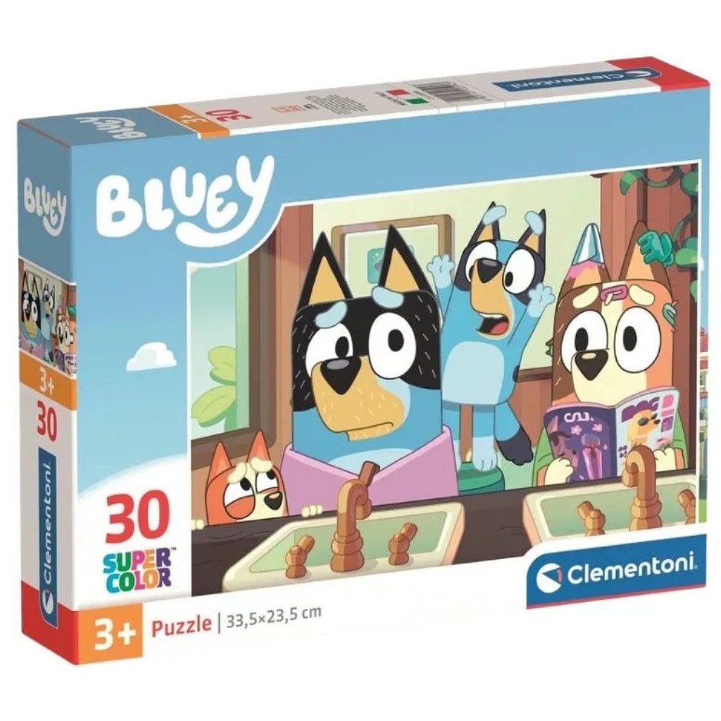 Puzzle Bluey Super Color 30 sztuk - Clementoni