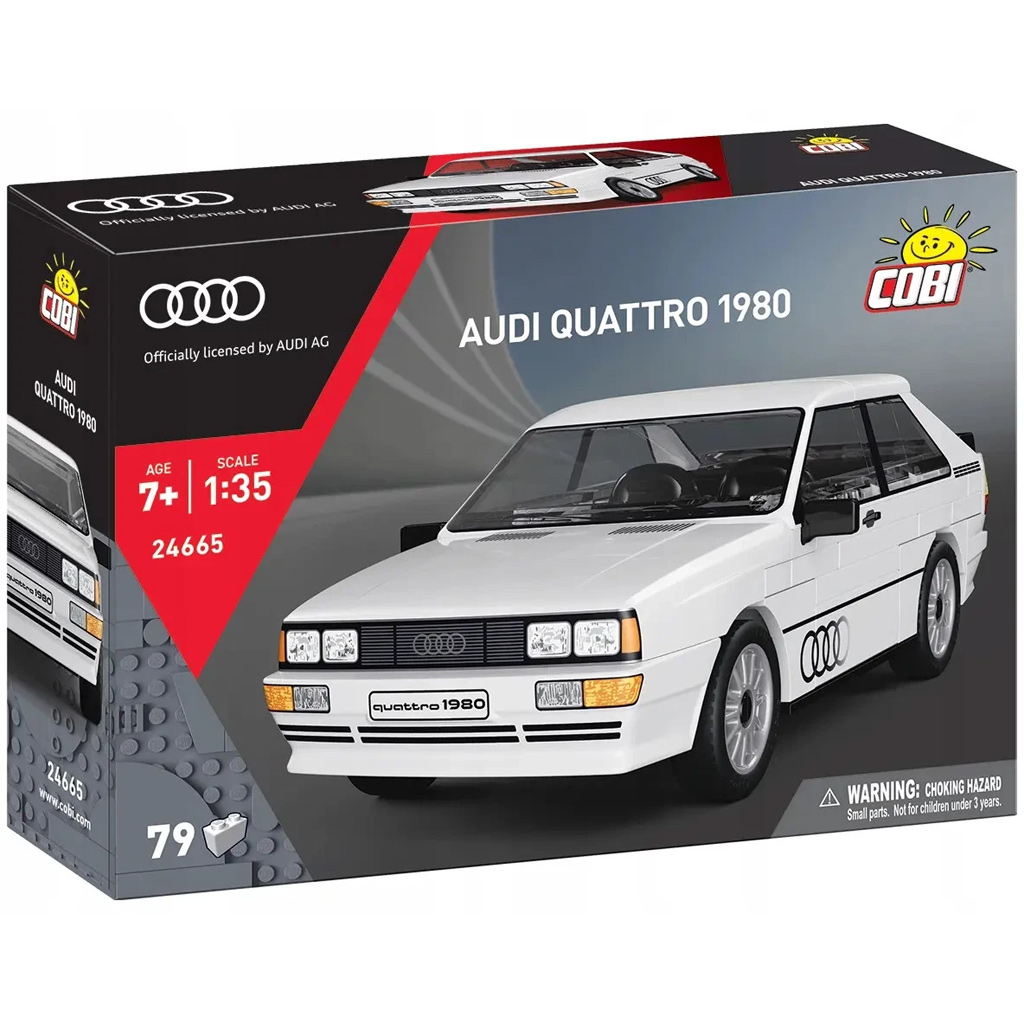COBI: Audi Quattro 1980 białe auto klocki (24665)