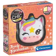 Crazy Chic: Cienie do powiek i aplikator w pojemniku w kształcie jednorożca - Clementoni