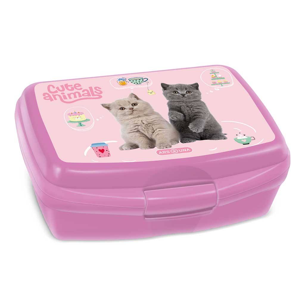 Ars Una: Urocza zwierzęca herbata impreza kotek lunchbox 16,5x6x13,5cm