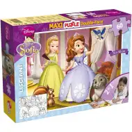 Disney Księżniczka Zosia 2 w 1 maxi puzzle 60 elementów i kolorowanka 70x50 cm - Lisciani