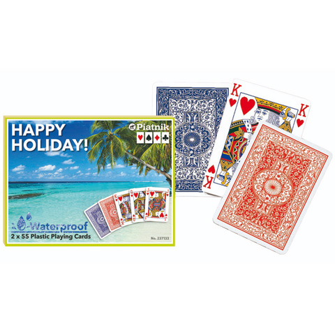 Wodne karty plastikowe Happy Holiday 2x55 - Piatnik