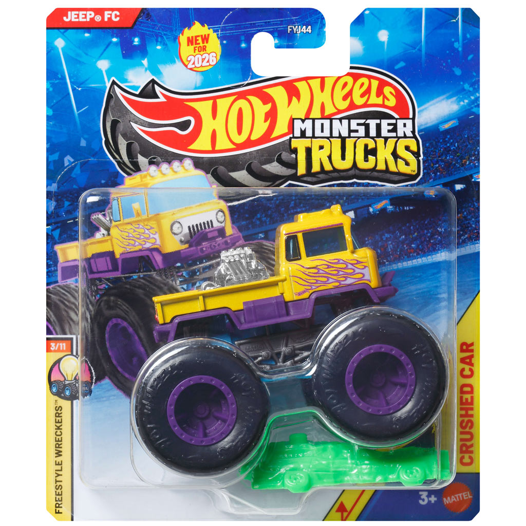 Hot Wheels Monster Trucks: Jeep FC monster samochód 1/64 - Mattel
