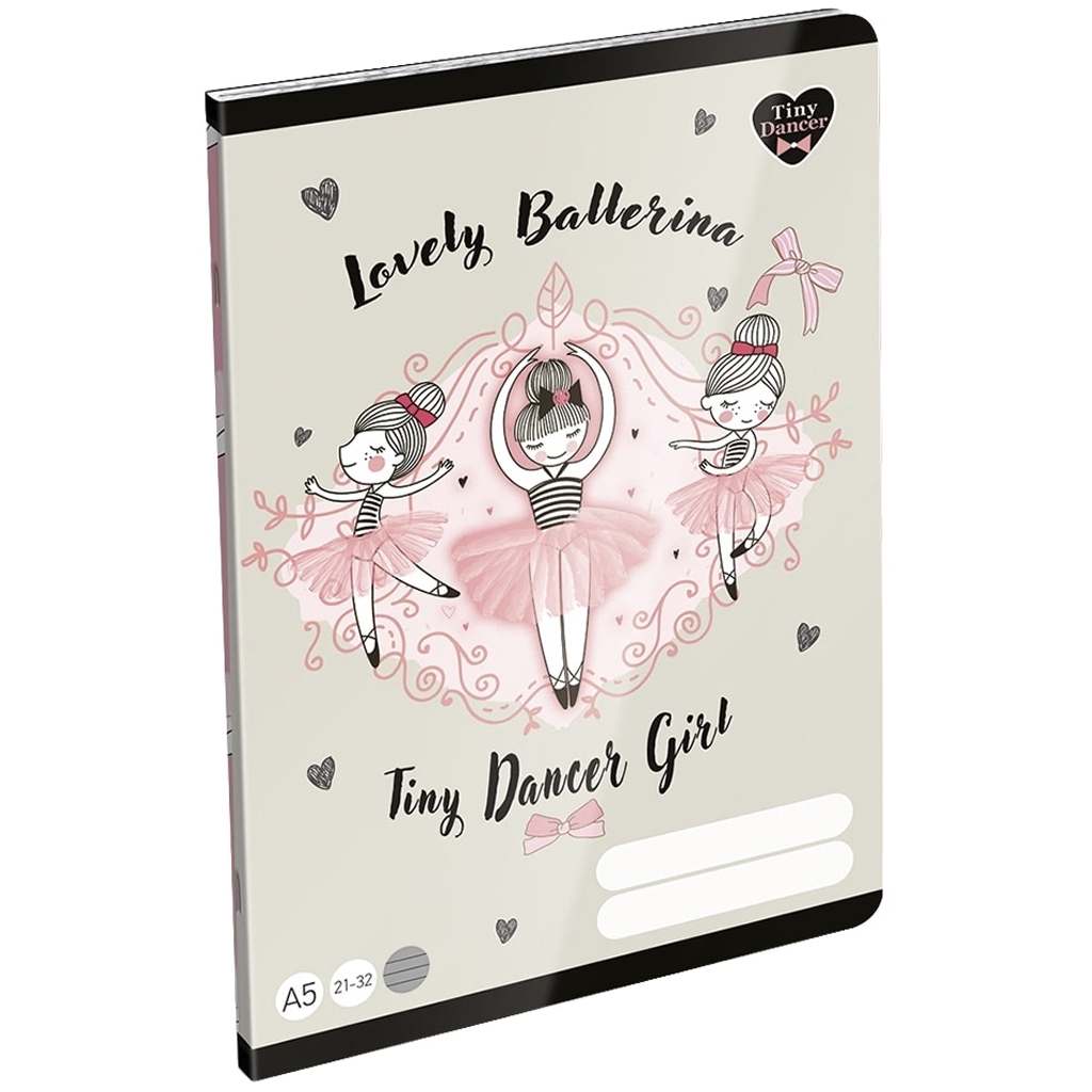 ICO: LizzySuli Lovely Ballerina Tiny Dancer zeszyt w linię dla uczniów 4. klasy A/5 21-32