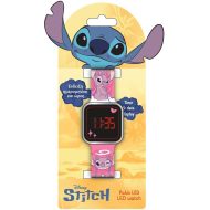 Luna: różowy zegarek LED Disney Stitch i Angel