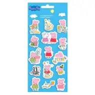 Luna: Zestaw wypukłych naklejek 3D Peppa Pig na arkuszu 10x22 cm