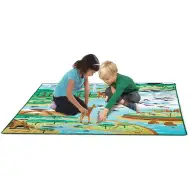 Mata do zabawy „Siedliska zwierząt” z figurkami zwierząt 200x150 cm – Melissa & Doug