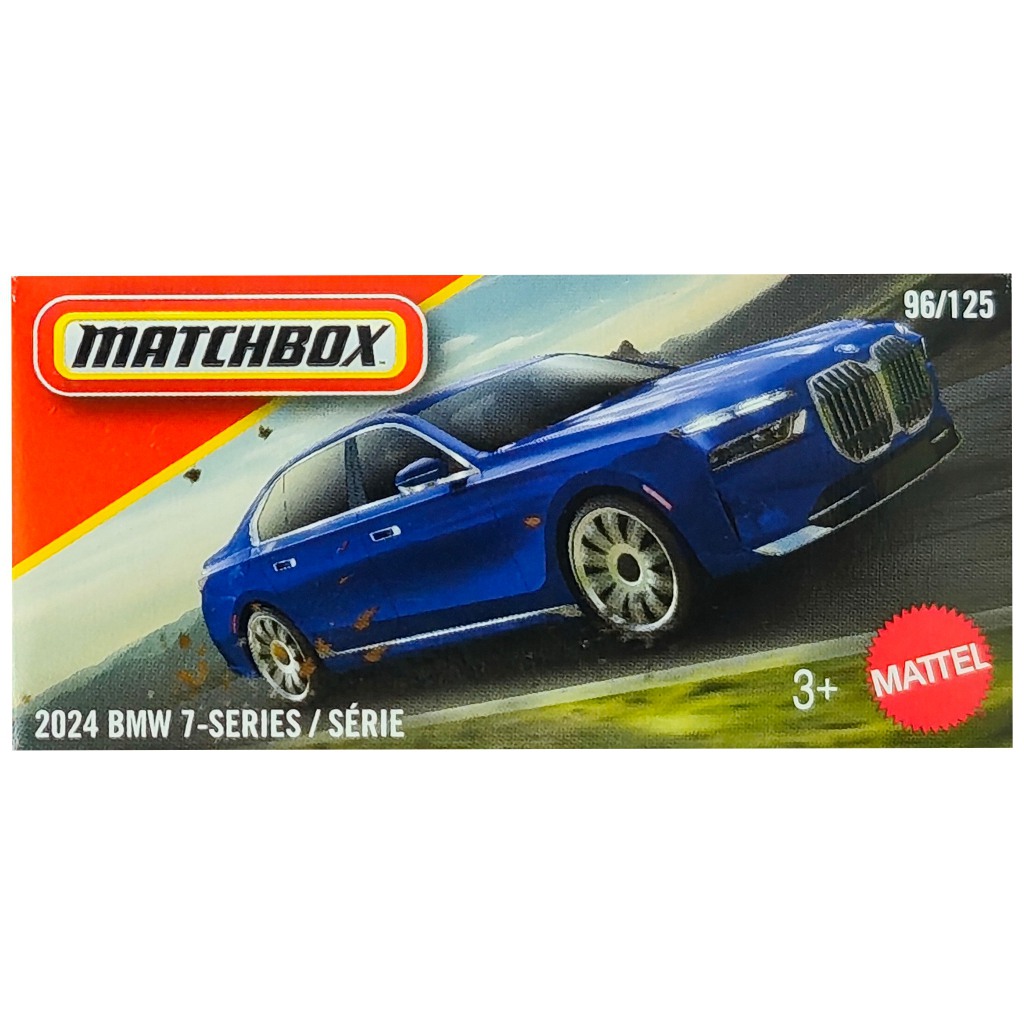 Matchbox: 2024 BMW 7-Series niebieski samochodzik w kartonowym pudełku 1/64 – Mattel