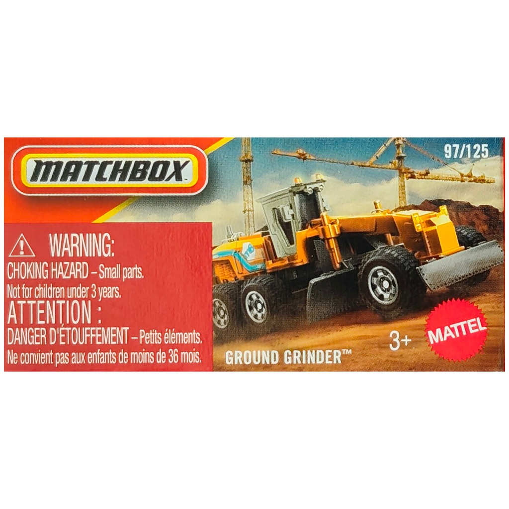 Matchbox: Ground Grinder żółty samochodzik 1/64 – Mattel