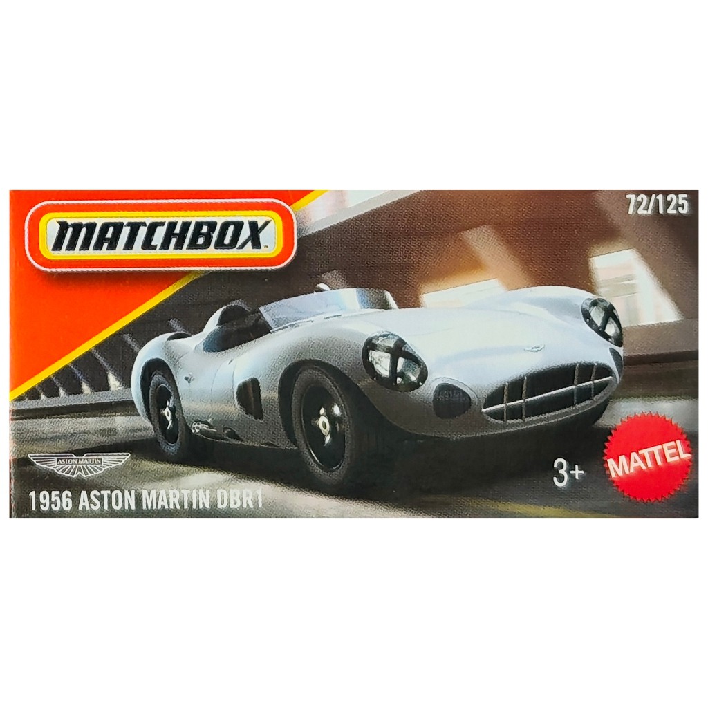 Matchbox: 1956 Aston Martin DBR1 szary samochodzik w pudełku 1/64 – Mattel
