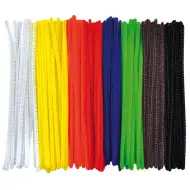 PlayBox: Kolorowe druciki kreatywne (chenille) zestaw 100 sztuk, 0,3x15 cm