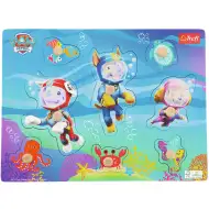 Psi Patrol nurkujące pieski w akcji drewniane puzzle z kształtami - Trefl