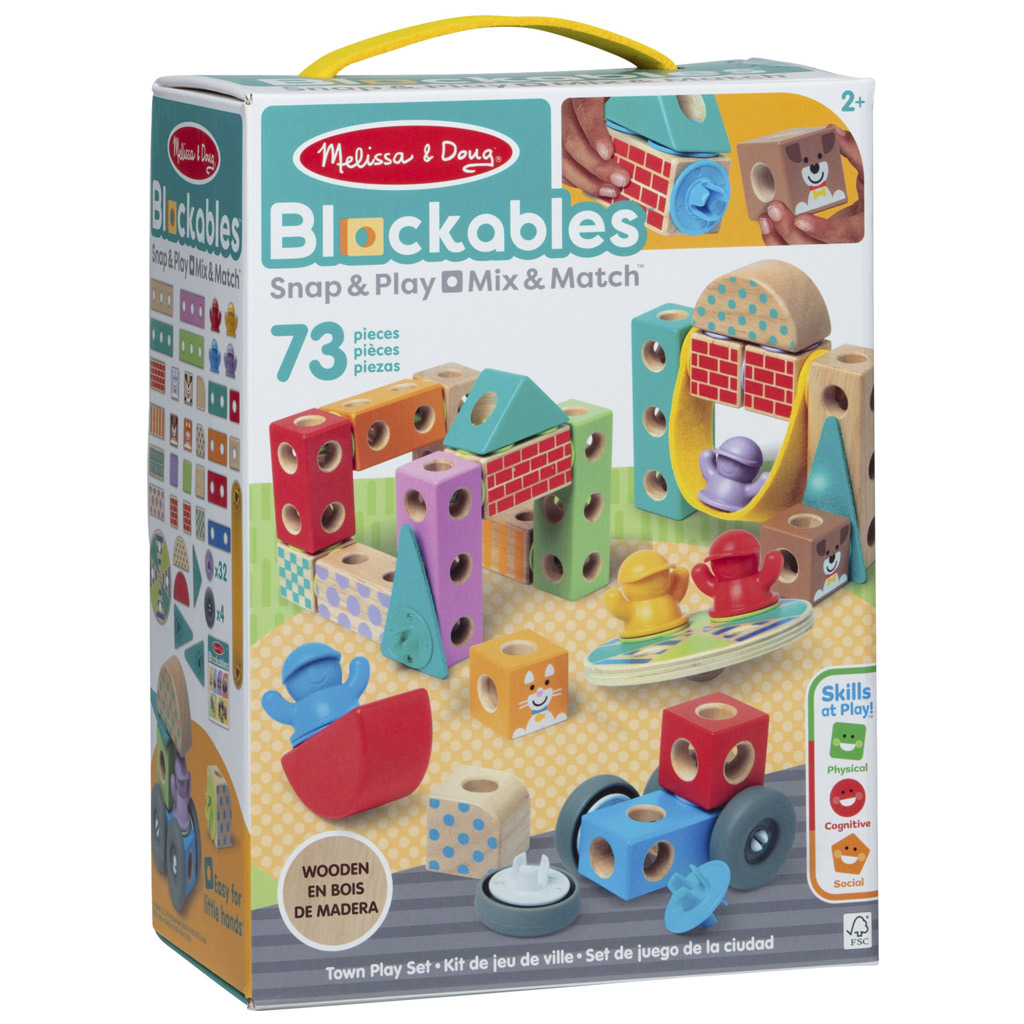 Blockables: Miejski drewniany zestaw konstrukcyjny - Melissa & Doug