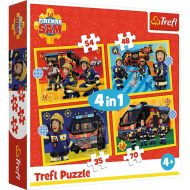 Strażak Sam 4 w 1 puzzle 35/48/54/70 elementów - Trefl