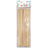 The Littlies: Naturalne patyczki do szaszłyków z zaostrzonym końcem, 50 sztuk w zestawie, 25 cm