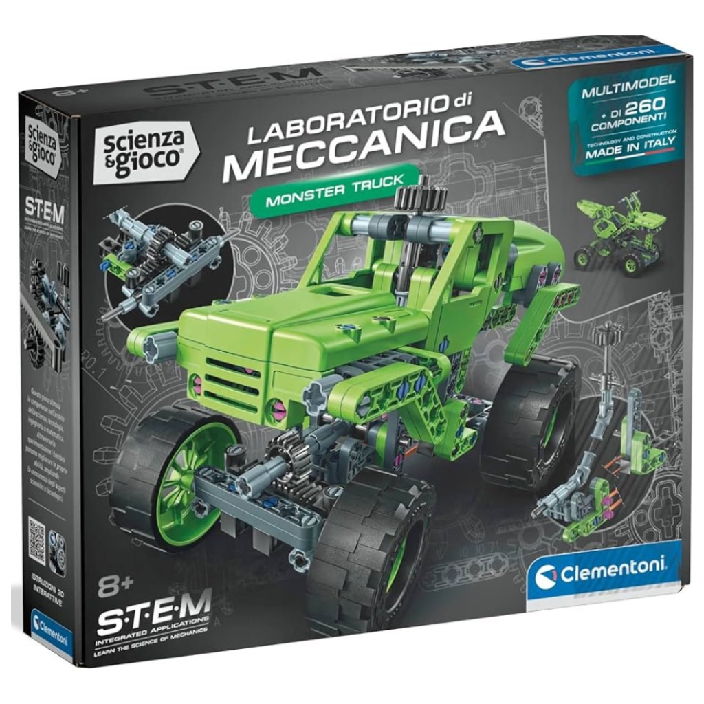 Nauka i Zabawa: Warsztat Mechaniczny - Zestaw do budowy Monster Truck - Clementoni