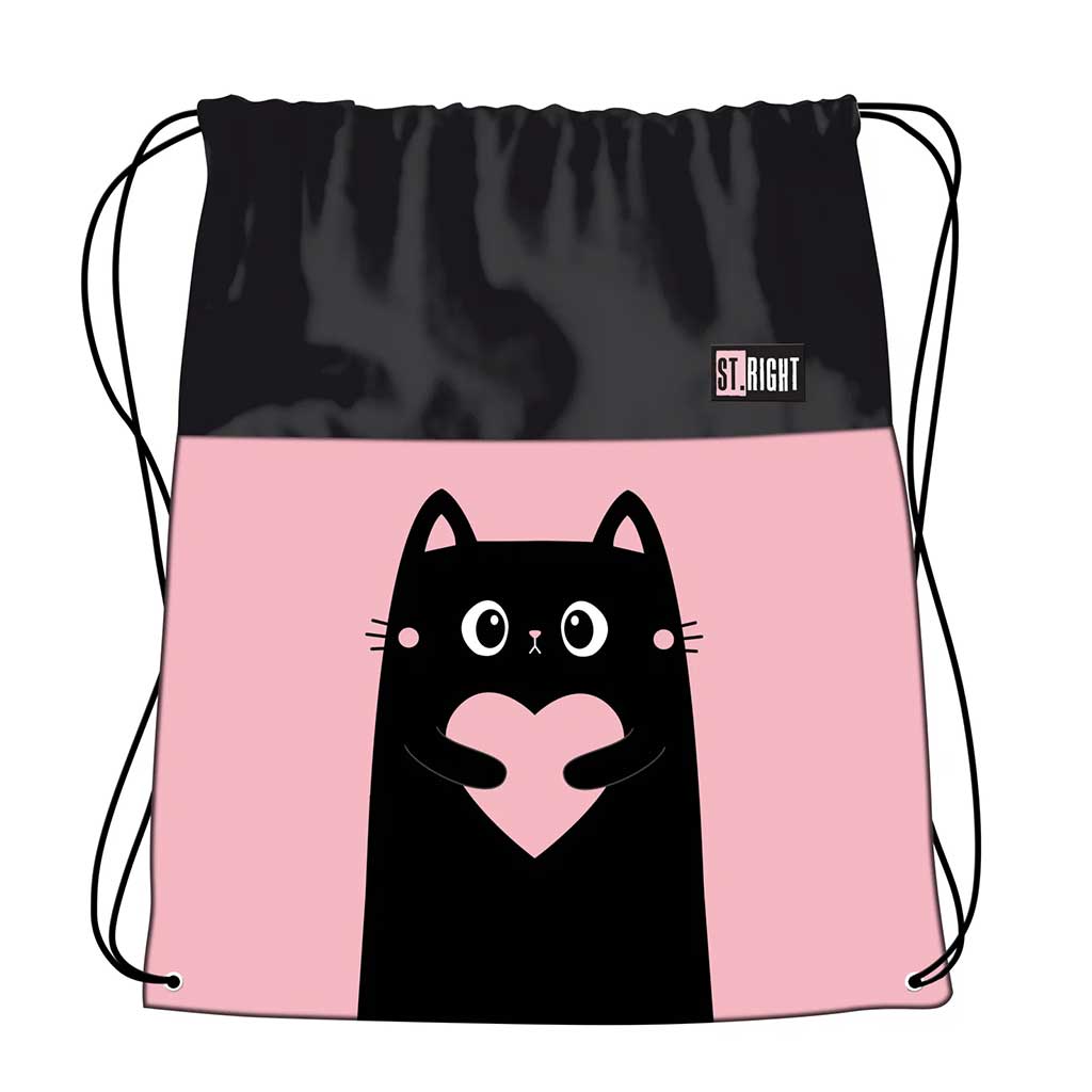 St.Right Purrfect Love worek na buty, torba sportowa 34x43cm